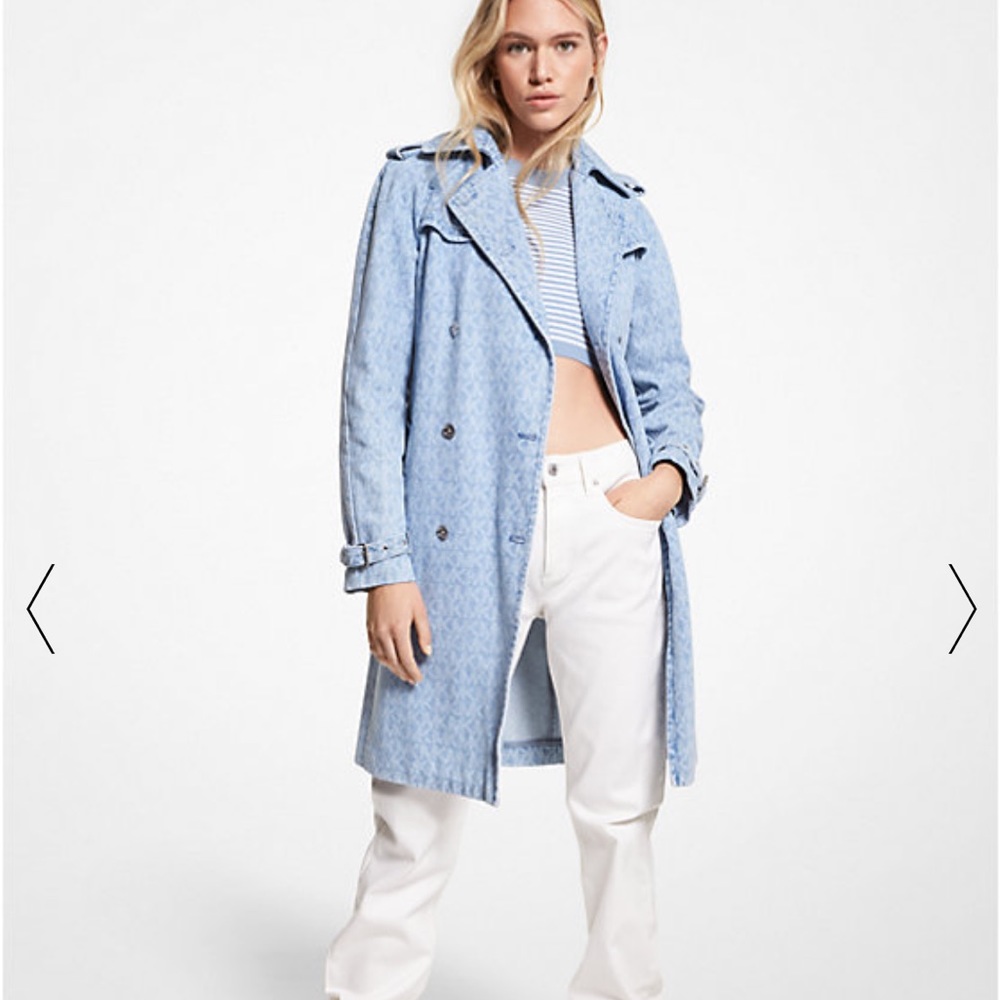 Michael Kors Denim Jacquard trench coat